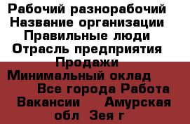 Рабочий-разнорабочий › Название организации ­ Правильные люди › Отрасль предприятия ­ Продажи › Минимальный оклад ­ 30 000 - Все города Работа » Вакансии   . Амурская обл.,Зея г.